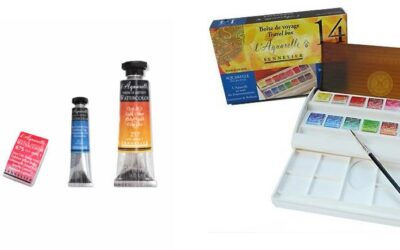 Une aquarelle de qualité fine en demi-godet ou en tube vendu sur Montpellier