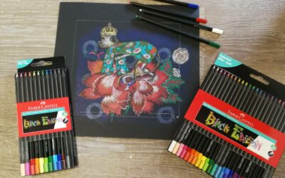 Crayons de couleurs mine tendre non cassante de chez Faber-castell « black edition »