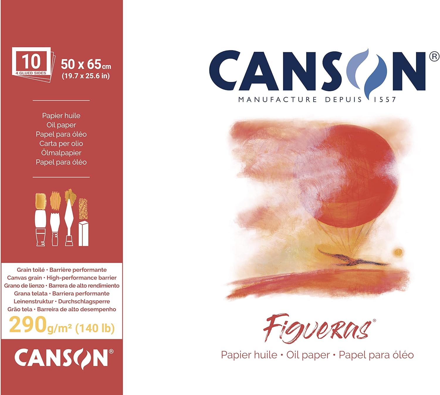 Lot 5 feuilles 50x65 "Figueras" Canson